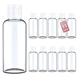 Dosificador Comida Acuario LG Luxury & Grace Pack 11 Botellas Flip-Top, 100 ml. Botes de Polietileno Transparente con Tapa de Cierre. Botellas Rellenables para Viajes, Higiene Personal y Aceites Esenciales.