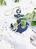 für In- und Outdoor geeignet Anker Deko Metall Aufhänger modern maritim schwarz Schiffsanker 18cm groß