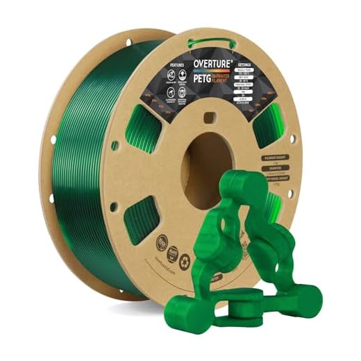 OVERTURE Clear PETG Filament 1.75mm, PETG Transparent Green,1kg Filament(2.2lbs), Dimensional Accuracy 99% Probability +/-0.03mm, Fit Most FDM Printers