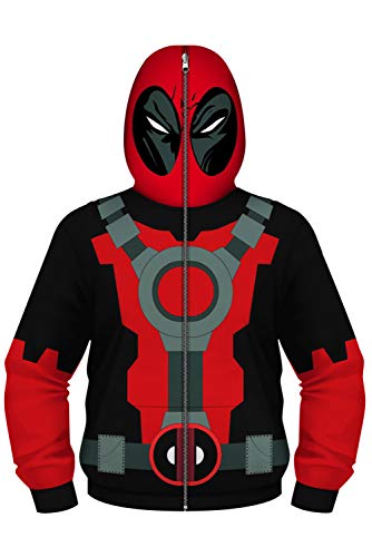 SUPERCOS Kids Wade Winston Wilson Zip Up Sweatershirt Party Hoodie Cool Jacket Cosplay Costume - //coolthings.us