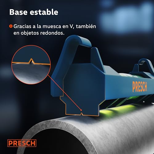 Miniatura 5 de Presch Niveles Burbuja 2 Pzs. - Sujeción Extremadamente Segura Gracias A Los Ganchos De Seguridad - Diseño Ligero Para Un Hilo Perfectamente Alineado - Vidrio Acrílico Irrompible - Lectura De 360