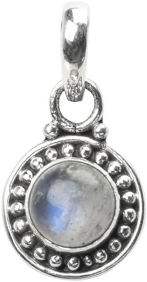 Avicrafts Gemstone 925 Sterling Silver Pendant Necklace For Women Girls- Natural Gemstone Solitaire Handmade Pendant - Image 2