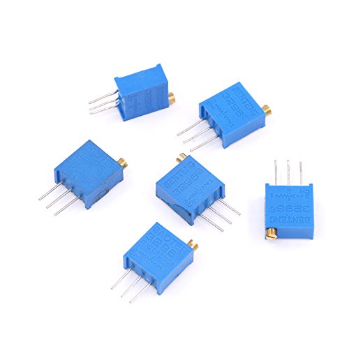 Hilitchi 60-Pcs 100 To 500K Ohm 3296W Multiturn Trimmer Potentiometer Assortment Kit - [12 Value] #TOP4