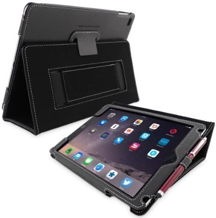SnuggiPad 3 & 4 Case - Smart Cover with Flip Stand (Black Leather) for Apple iPad 3 and 4