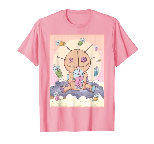 Kawaii Poupée vaudou Thé au lait Boba Japanese Aesthetic T-Shirt