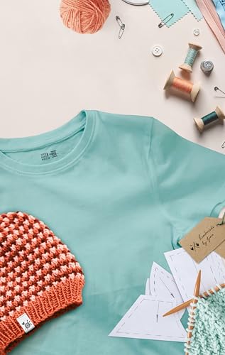 Craft Labeler R17 Set, Textilstempel, 10 auswechselbare Motive, Abdruck rund, 17mm, Farbe waschmaschinenfest bis 90°C, Weiß