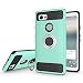 Newseego Compatible with Google Pixel 2 XL Case with Armor Dual Layer 2 in 1 with Extreme Heavy Duty Protection and Finger Ring Holder Kickstand Fit Magnetic Car Mount for Google Pixel 2 XL-Green