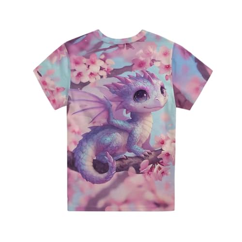 Image of Kids Graphic T-Shirt Boys Girls Novelty Tees Top Short Sleeve Shirts Summer Blouses 3-16