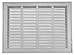 Return Air Filter Grille, 12x24 in, 2 Set of White