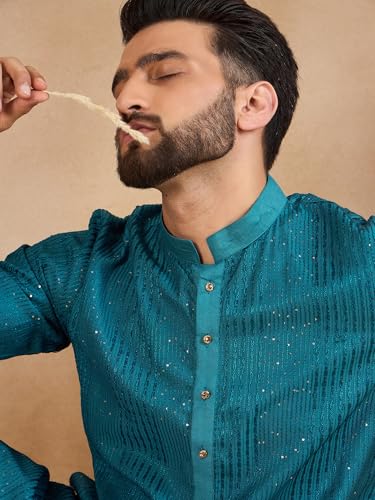 Image of Amazon Brand - Tavasya Men Linen Traditonal Regular Kurta