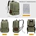 Canvas Laptop Backpack for Men Women,Durable Travel Work Business Rucksack Bookbags Fits 15.6 Inch Notebook & Laptops,College Backpacks Computer Bag Weekender Hiking Daypack(Green)