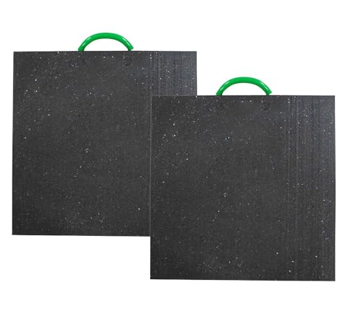 Mytee Medium Outrigger Pad 24' x 24' x 1.5' Thick for Crane, Wrecker, Tow Truck, Service Truck - Black (2 Pack)