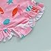 Baby Infant Girl Swimsuit One-Piece Long Sleeve Rash Guard Bathing Suit Swimwear with Sun Hat (Pink, 12-18 Months)