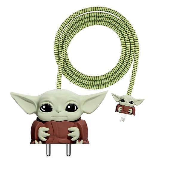 Image of 25W Charger Protector for Samsung, Protective Silicone Case Cover 25W Power Adapter Charger with Wire Saver-Green Alien