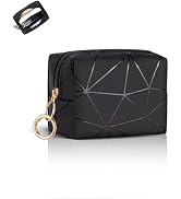 Playexen Mini Makeup Bag, Small Cosmetic Bag for Purse with Ring Buckle, Portable Travel Makeup P...