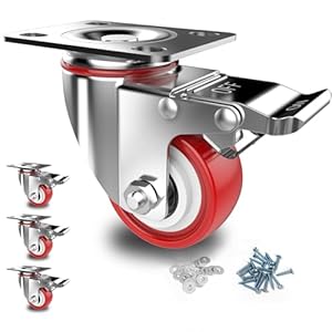 Deutnart 50MM Schwerlastrollen Lenkrollen Set 4 Stk