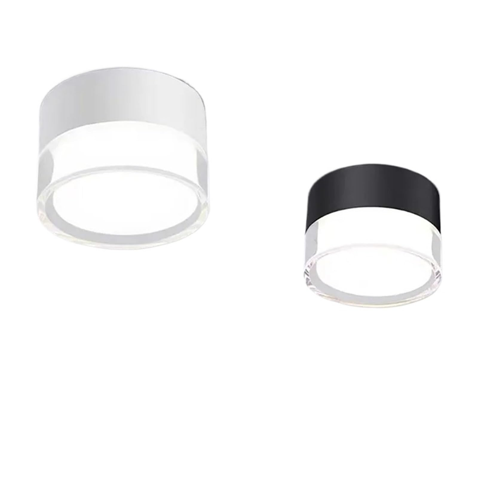 eufeifeiegds Dimmbare LED-Einbauleuchte for die Decke (5 W, 7, 9, 12, 15, 18 W), nordische Aufputz-LED-Einbauleuchte mit umlaufender Leuchtkraft(Warm white 3000K,BLACK_15W DIMMABLE)