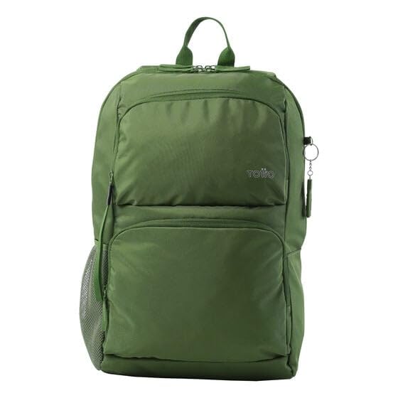 TOTTO Mochila Grande Porta Laptop 14 con Bolsillo para Botella | Escuela - Oficina - Viaje | 21 L CLOUD
