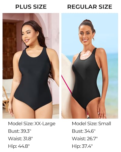 Tempt Me Women Athletic One Piece Swimsuits Sporty Racerback Bathing Suits Full Coverage Modest Swimwear4