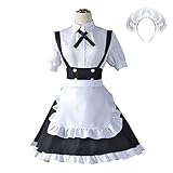 Call Of The Night Cosplay Costume Nazuna Nanakusa Jacket Uniform Halloween Dress Maid Cosplay Outfit Kou Yamori Costume (S, Maid Dress)