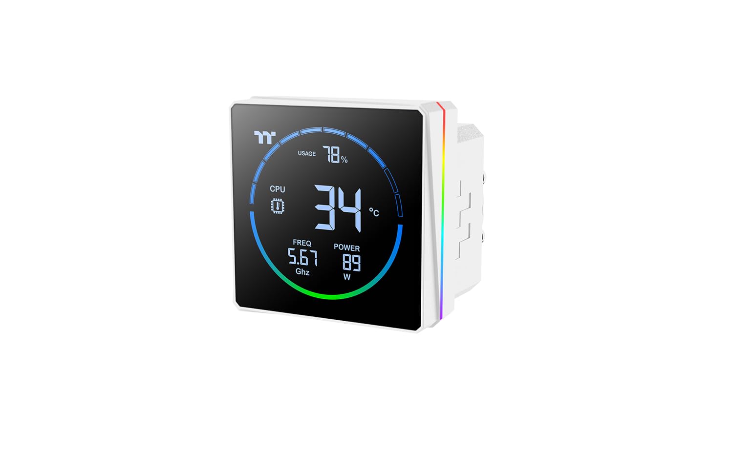 TH360-S V3 ARGB | All-in-one water cooling | 3.95" segment LCD display | Rotatable pump head | Single frame fan | Snow