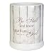Elanze Designs Be Still Psalm 46:10 Distressed Wood Design White Ceramic Stone Jar Warmer