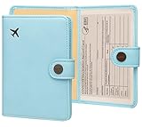 Zoppen Passport and Vaccine Card Holder Combo, Passport Holder with Vaccine Card Slot, Passport...
