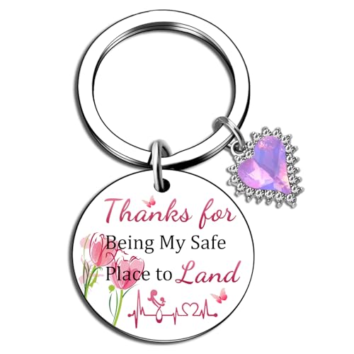 Presentes de dia das mães, chaveiro de aço inoxidável para mãe, chaveiro de prata com letras rosa, m