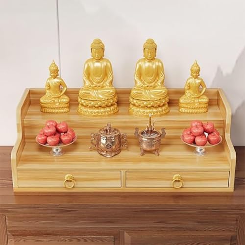 Armoire de rangement pour méditation et étagère murale autel Bouddha