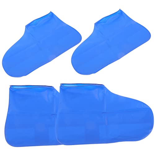 2 Pares Cubrebotas Antideslizantes Reutilizables Azul