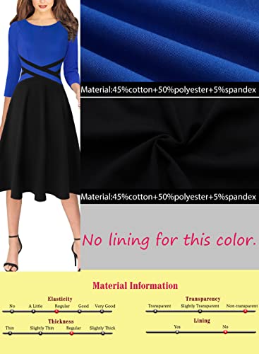 Image of VFSHOW Womens Front Zipper Work Business Casual Office Church A Line Dress