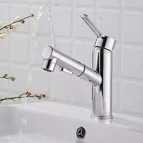 Mitigeur de lavabo pour salle de bain moderne avec douchette extensible - 3