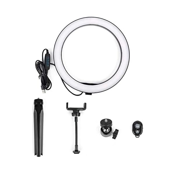 Tamkyo 10 LED Dimmbare Selfie Lampe mit Stativ für Makeup Ringlicht – Bild 3