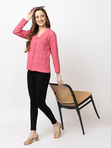 Image of Women's Warm Woolen Cardigan - Stylish Full Sleeve Knitwear for Winter, Cozy & Elegant Sweater