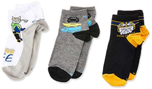 Kit com 3 Meias Cano Médio Desenhada, Trifil, Meninos, Colorido, 23-26