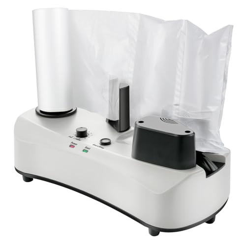 Happybuy Air Cushion Machine, Sealing Speed 7.2-7.8 ft/min, Portable Air Pillow Packaging Machine, 110V, Includes 164 ft/50 m Test Film Roll