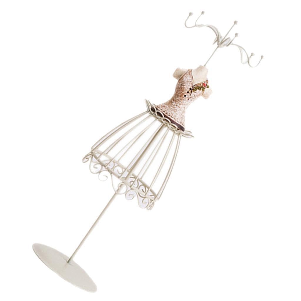 AUYXSSZ Height 32cm Jewelry Display Stand Rack Stylish Resin Steel Mannequin Dress Organizer Organizing Jewelry Resin Steel Display Rack Bracelet Hanger, Champagne
