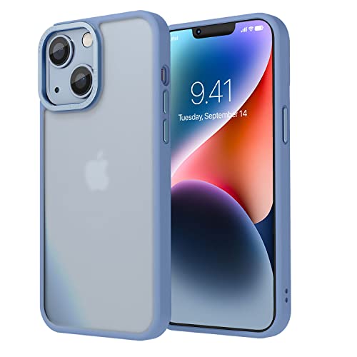 Image of Vaku Luxos Trans Armor for iPhone 14 Plus Cover Case, 6 Feet Drop, Metal Ring Camera Protection, Shockproof, Scratch Resistant, Slim, Compatible with iPhone 14 Plus Back Cover - Sierra Blue