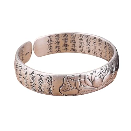 Bracelet en Argent Sterling Vintage Bouddhiste Idéal pour Sublimer Vos Tenues Bohèmes Chic
