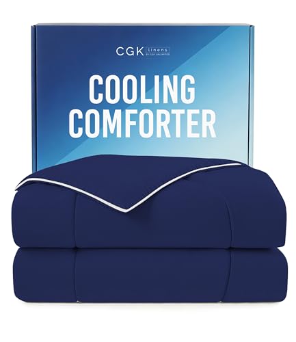 CGK Cooling Comforter King/Cal King - Summer Blanket - 104x90 (Navy)
