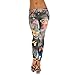 Produktbild FRAUIT Damen Imitation Jeans Druck Leggings Denim Yoga Hose Sexy Slim Bleistifthose