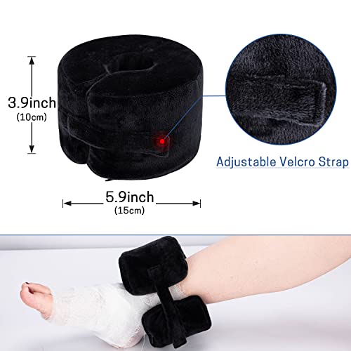 Image of SWISSELITE Foot Elevation Pillow Ankle Heel Protector Wedge Foot Support Cushion Anti-Bedsore Zipper Removable Cover Sleeping Rest - Nursing Cushion for Recovery