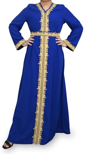 Musuly Caftan Bleu Royal pour Femme (L=42)