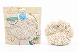 Organic Bath Sponge/Natura Bath Organic Cotton Bath Sponge – Ultra Soft Natural Body Sponge for Shower, Gentle Exfoliating Bath Sponge for Sensitive Skin, Reusable Eco-Friendly Shower Sponge