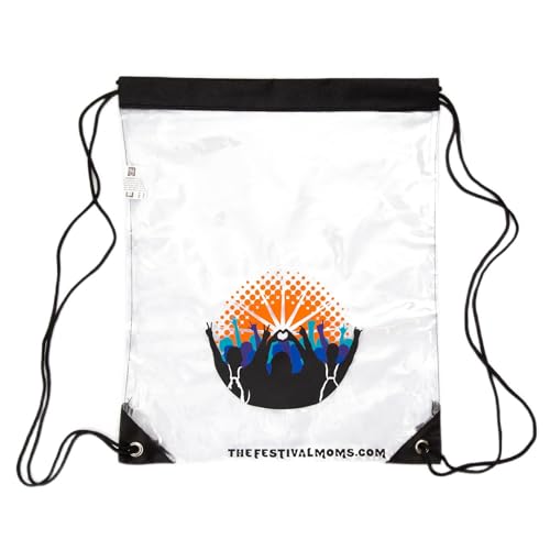 Clear Drawstring Bag for Festivals and Concerts, 16