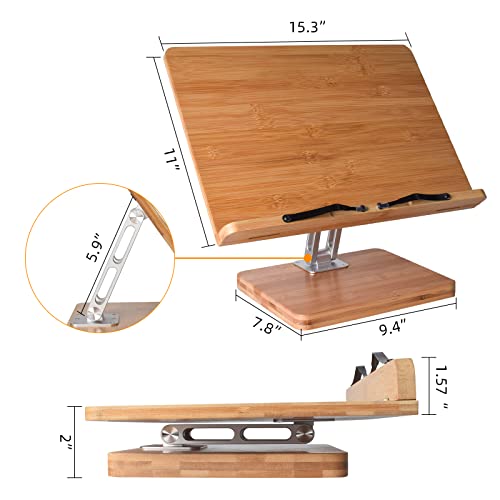 Wishacc Cookbook Stand, Foldable Cookbook Holder, Recipe Book Stand Holder With Clips (15.4 X 11 Inches) #TOP4