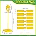 Colingmill 6 Pcs Street Sign Lamp Post Centerpiece Wooden Lamp Post with Street Party Sign Sticker for Toy Decor Friend Birthday Party Supplies Decoration(Yellow)
