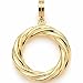 Produktbild JEWELS BY LEONARDO Anhänger Clip & Mix Madika  Ketten-Anhänger aus goldfarbenem Edelstahl  runder Charm in Kordel-Optik  Clip M (4,8 mm Ø)  Schmuck Geschenk für Frauen  023278