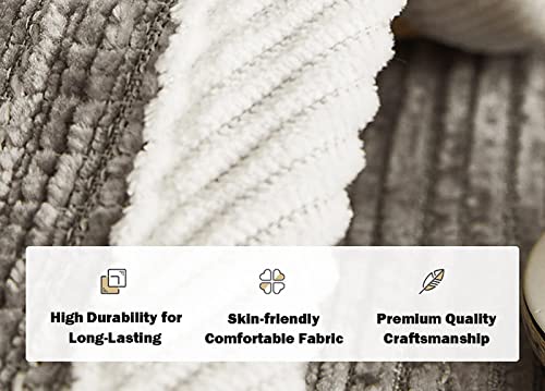 Housse de canapé d'angle en chenille haut de gamme gris clair élastique