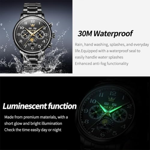 Image of OLEVS Watches for Men Automatic Mechanical Self Winding Watch Business Dress Wrist Watch